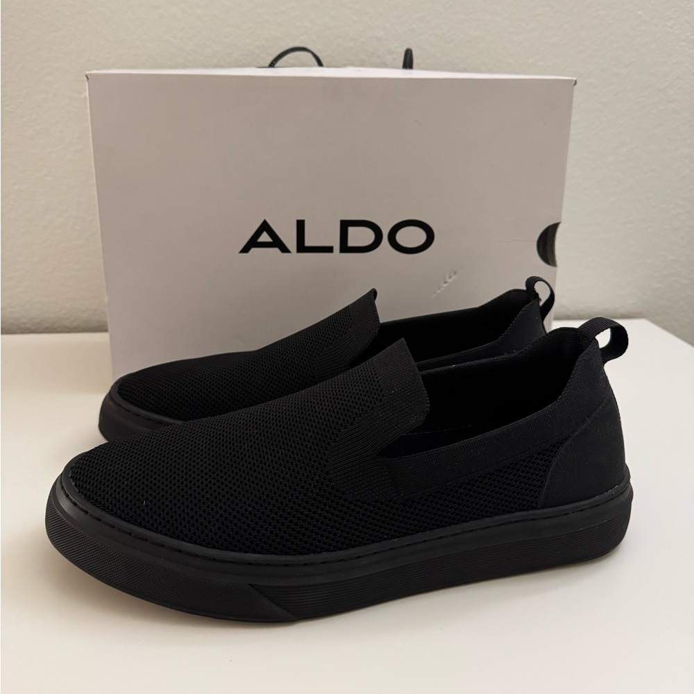 ALDO Softcourt slip ons. U.S Men 9.5, BLACK